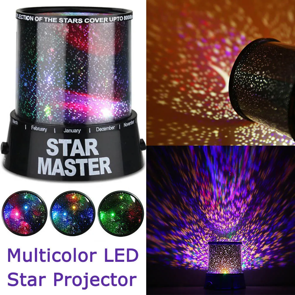

LED Colorful Star Master Sky Starry Night Light LED Projector Night Light LED lighting lamp Multicolor LED Star Master D35