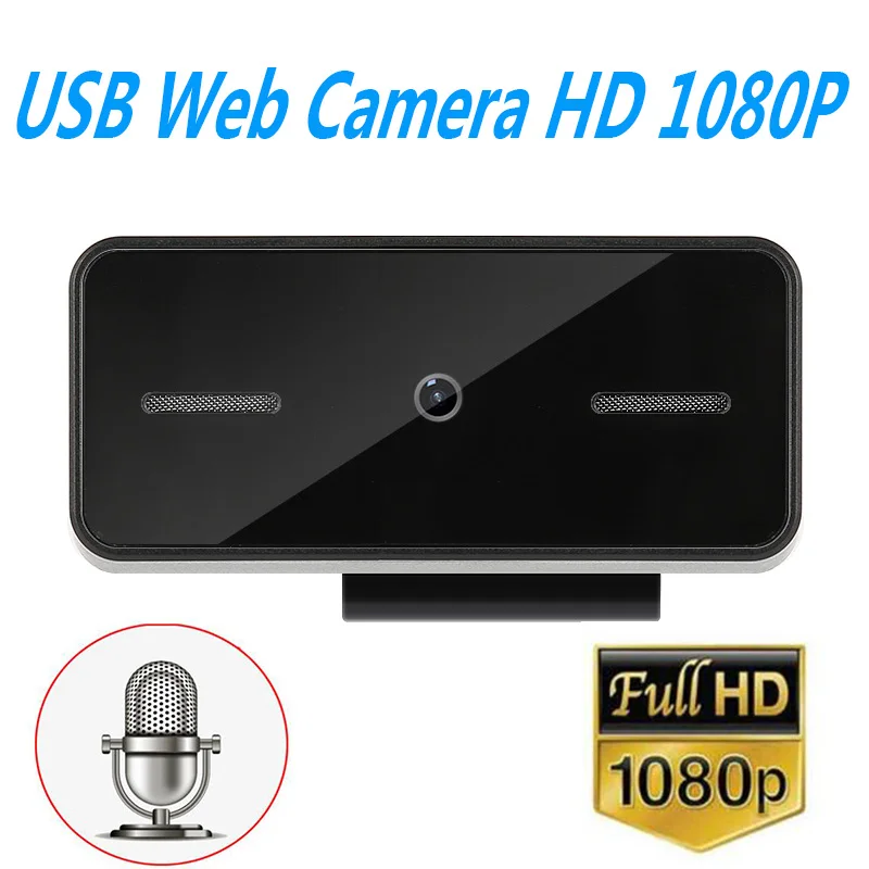 USB HD 1080P Веб камера с микрофоном компьютер ПК веб поворотная защитой от
