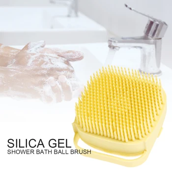 

Bath Towels Silicone Brushes Rubbing Back Small and Convenient Mud Peeling Body Massage Shower Shampoo Scalp Massage Brush