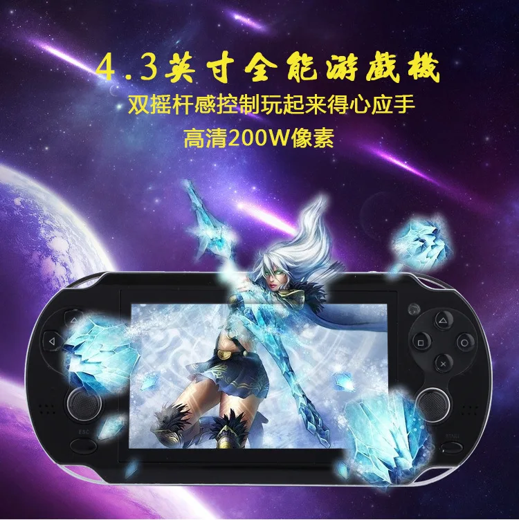 Mini Video Game Console for Playstation PSP Game Machine Double Joystick 4.3Inch Screen 8G Memory Video Camera MP4
