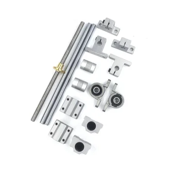 

200 New High Quality 200mm Horizontal Optical Axis & 8mm Lead Screw Dual Guide Rail Shaft Support For 3D Printing