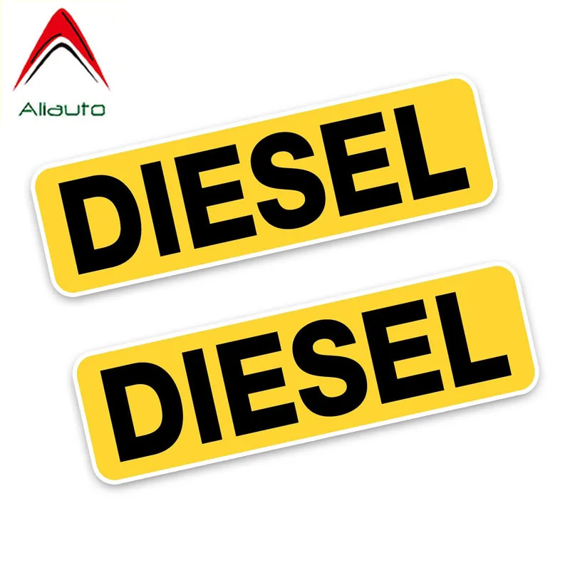 Juego De 2 Calcomanías De Vinilo Para Coche - "Solo Diesel, Vehículo De Alquiler" - Adhesivas Y Decorativas