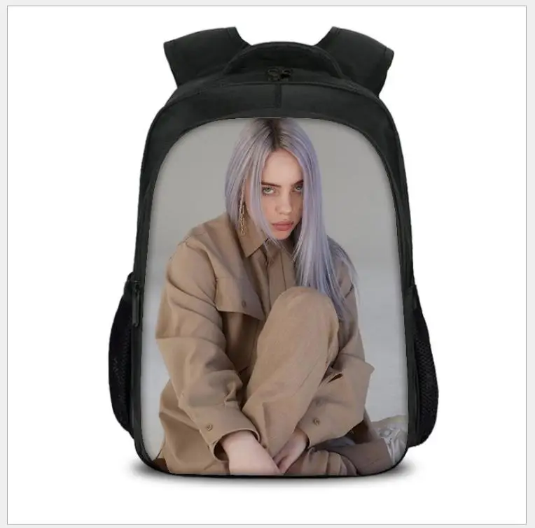 Billie Eilish рюкзак для школы 16 дюймов Детские рюкзаки Детский рюкзак для девочек и мальчиков Mochila Escolar