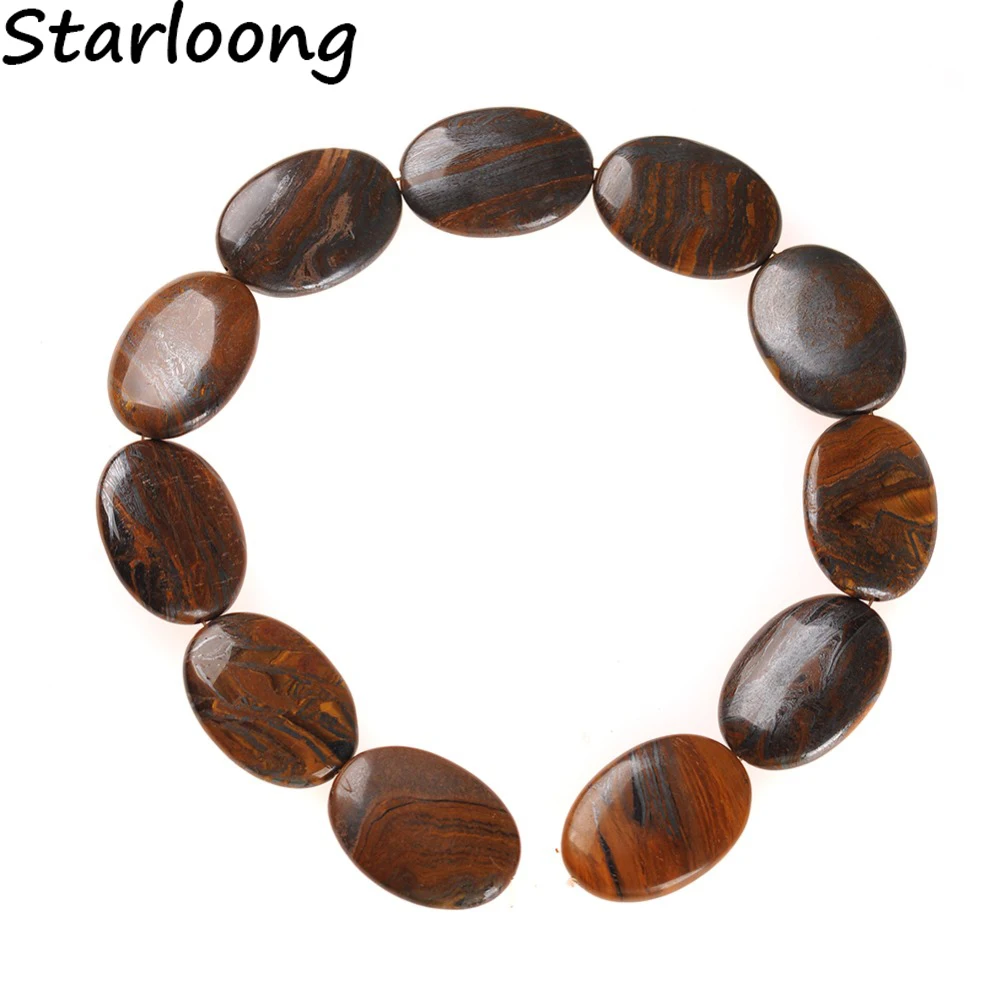 

Натуральный драгоценный камень, черный, коричневый, золотой овальный, плоская текстура, кусочки, плиты, Агаты, свободные нити, разделители, бусины для самостоятельного изготовления ювелирных изделий