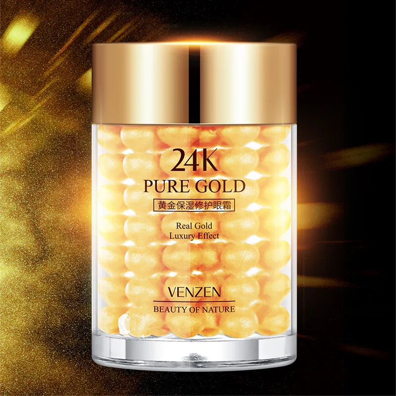 

Venzen 24K Pure Gold Eyes Creams Anti Aging Wrinkle Remove Dark Circles Whitening Smooth Eye Cream Skin Care