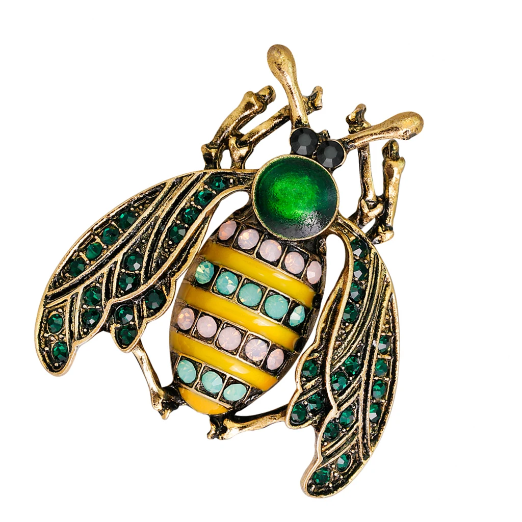 Enamel Bee Insect Brooches for Women Men Animal Bug Brooch Pin Scarf Clip Costume Jewelry