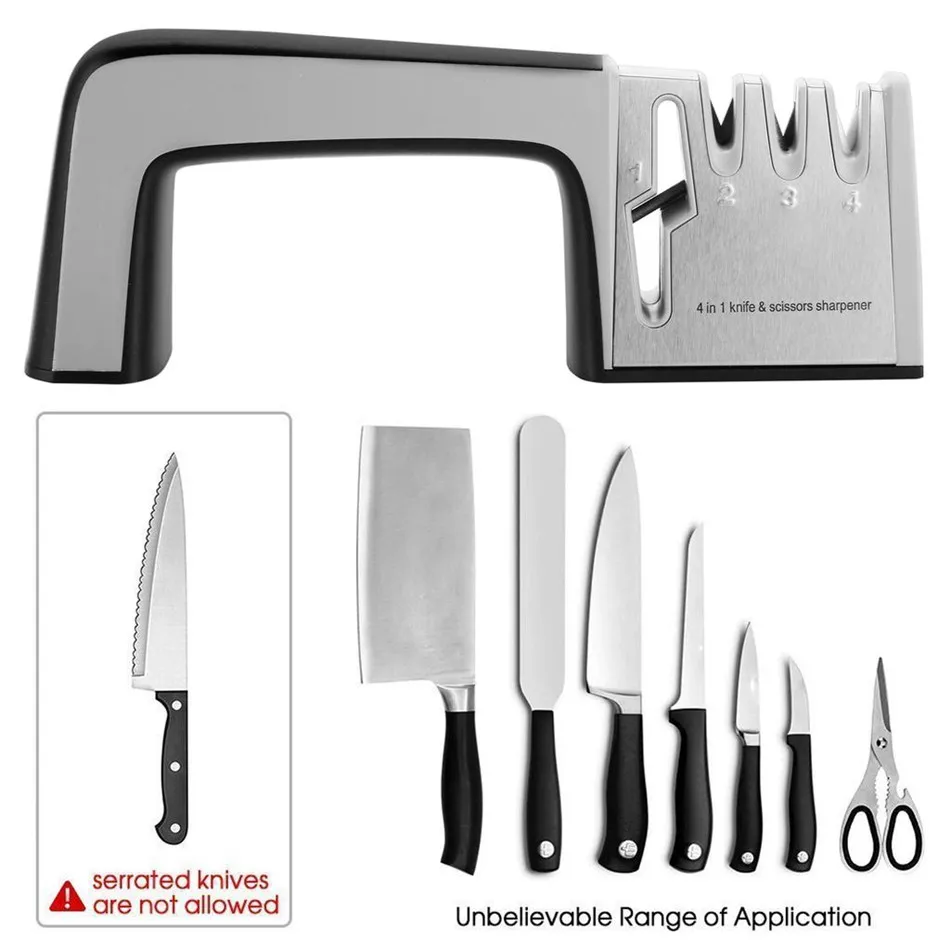 

TTLIFE Household Fast Knife Sharpener Tungsten Steel Diamond Sand Multi-function Manual Whetstone Kitchen Gadget