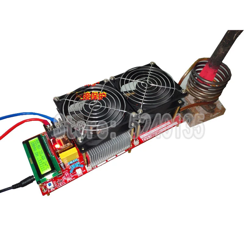 Induction Heater 3000W 55A ZVS High Frequency Induction Heater Module Flyback Driver Heater Heat Dissipation Coil pump power Adapter