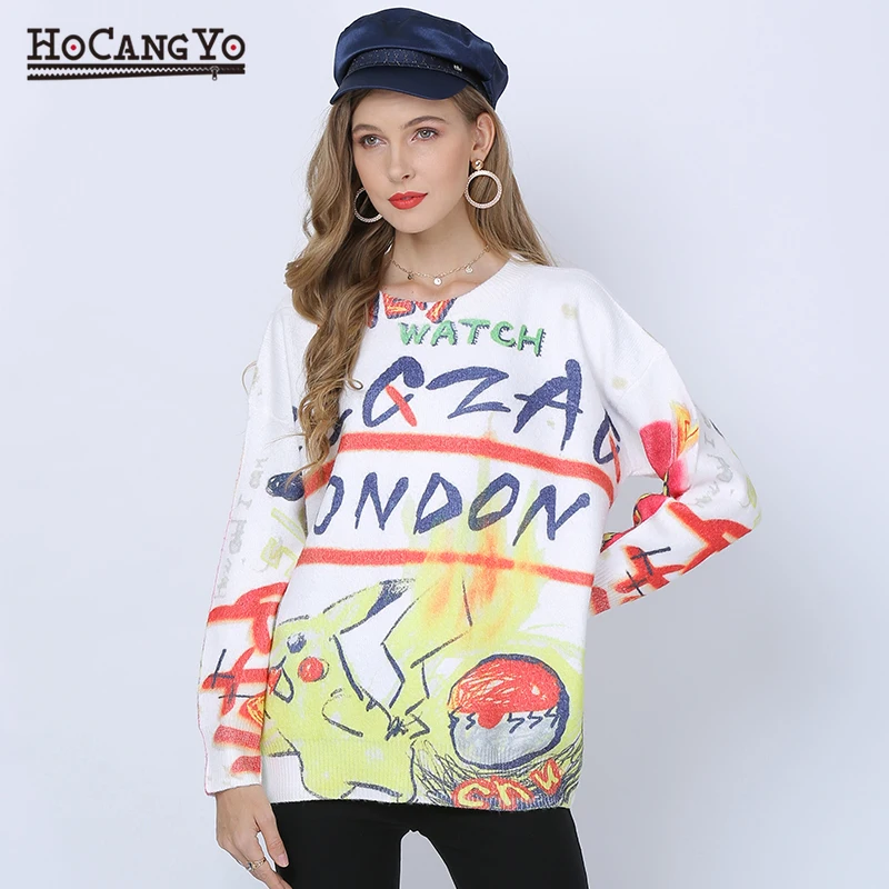

Woman Sweaters Sueter Mujer Print Pullover Sweater for Women Winter Clothes Warm Soft Loose Oversized Jumper Knitwear Pull Femme
