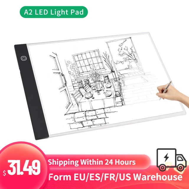 Huion L4s Protable Ultra-thin Led Light Pad Acrylic Panel Led Drawing Light  Pad Powered By Usb With Adjustable Brightness - Digital Tablets - AliExpress