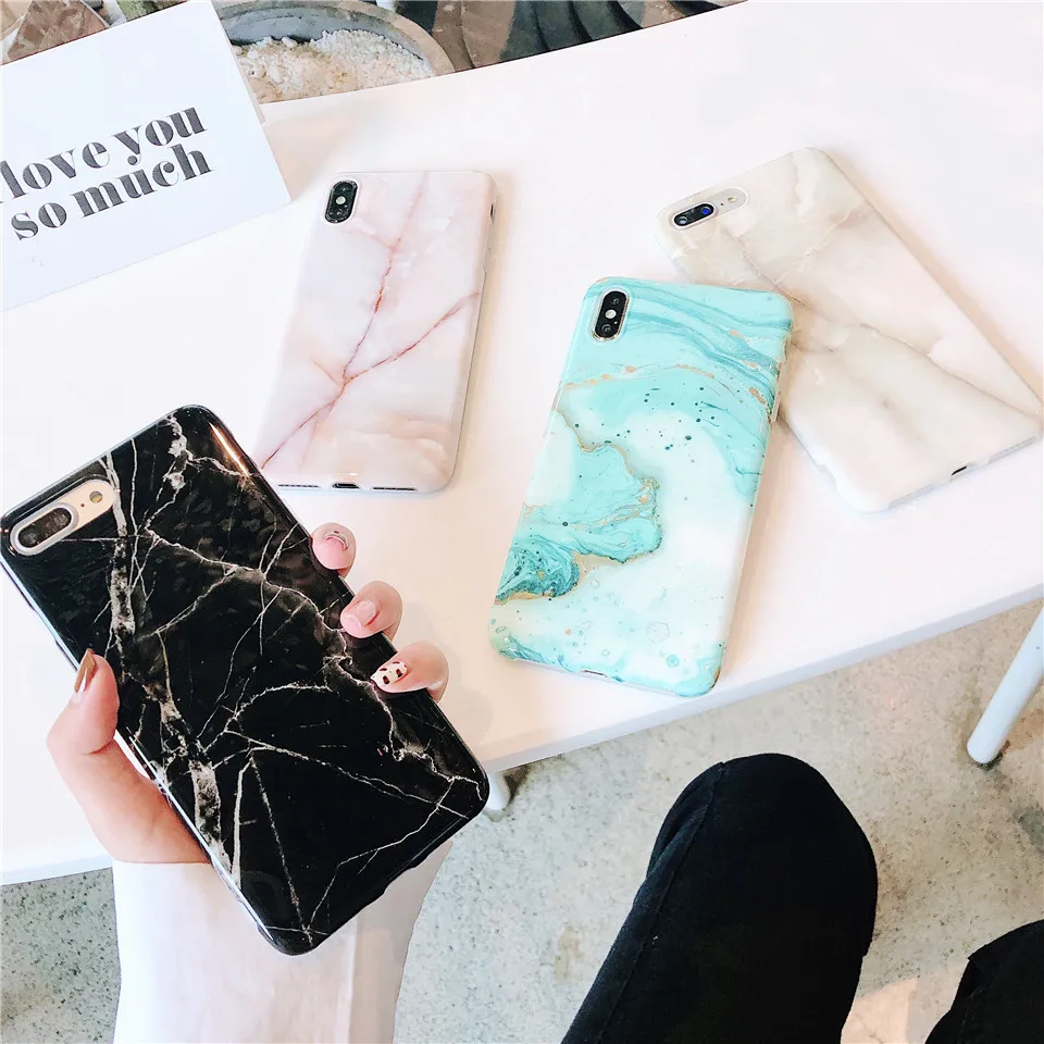 Crenisen потрясающий чехол под мрамор для iPhone 7 Apple IPhone X XS MAX 8 plus funda 6 6s |