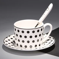 Atom – Bone China Monochrome Teacup and Saucer 9