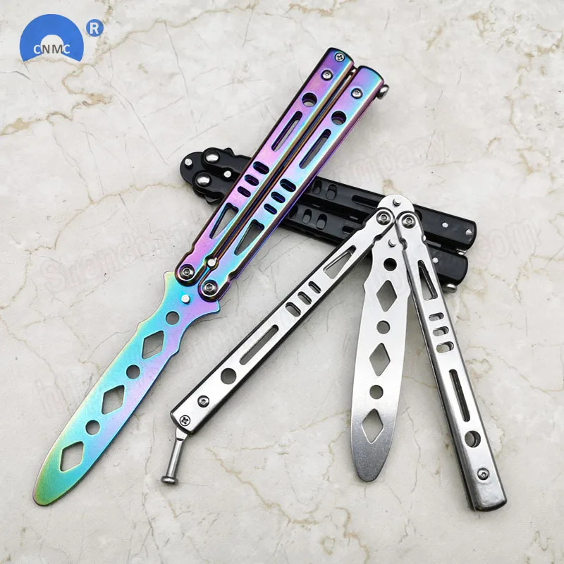 

Metal Practice Butterfly Stainless Steel Ornamental knife Trainer Training Knife Blade Tool