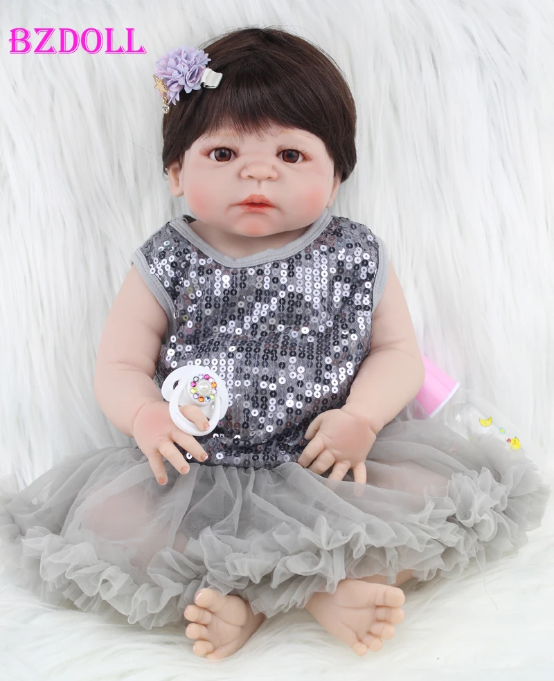 Полностью силиконовый боди Reborn Babies Toys Реалистичная 22 &quotКукла новорожденного для