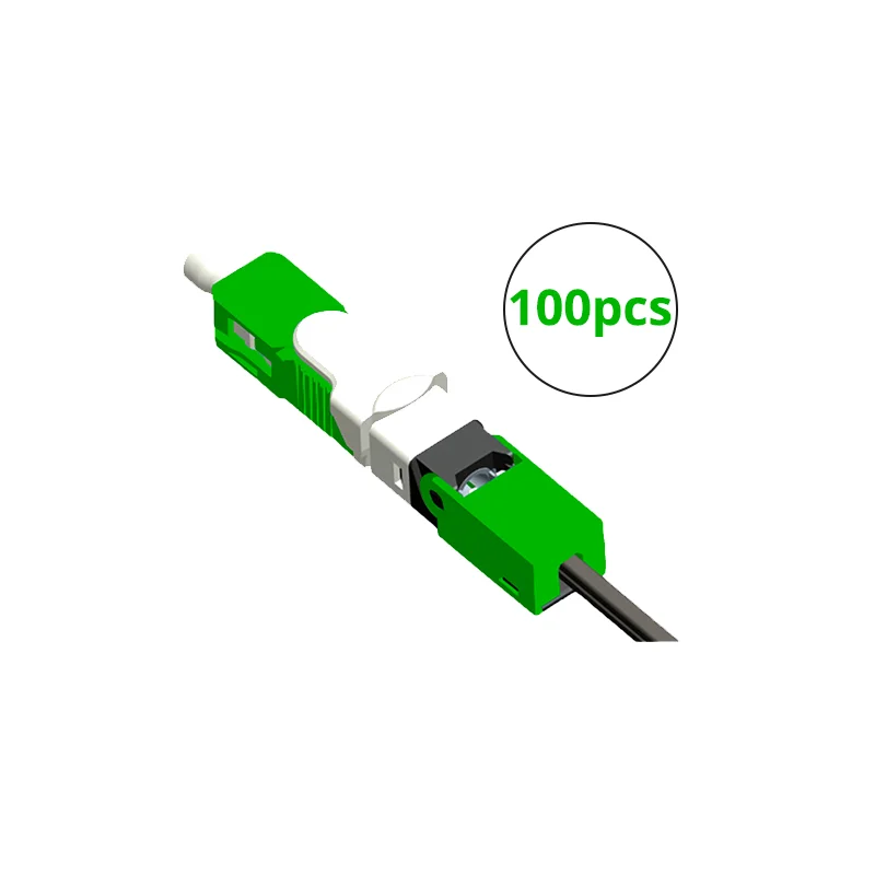 APC 100PCS Шт./партия FTTH ESC250D SC APC Одномодовый волоконно-оптический новая модель оптический Быстрый разъем - Цвет: APC 100PCS