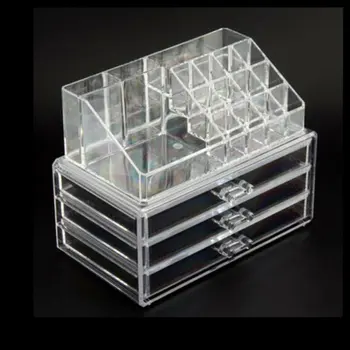 

Cosmetic Organizer 2-Layer Drawers Storage Box Acrilico Desk Jewelry Organizer Acrylic Makeup Organizer Arrangement