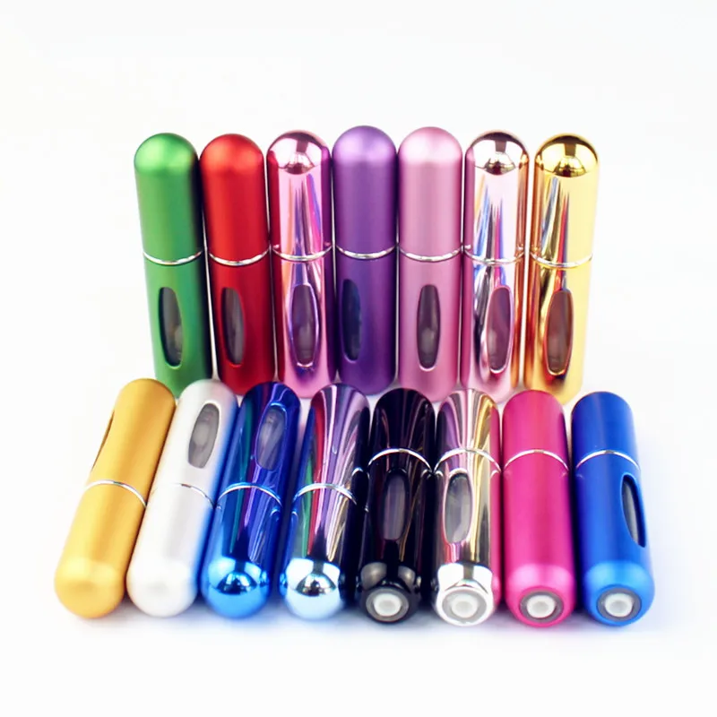 1PC Top Quality 5ml Perfume Bottle Mini Metal Sprayer Refillable Aluminum Perfume Atomizer Travel Size-3