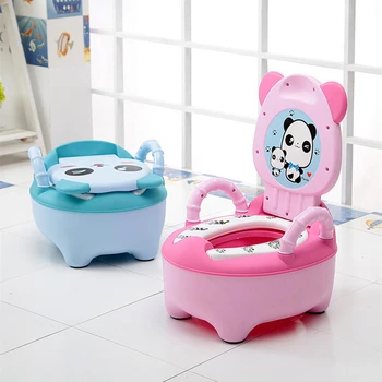 Sedile WC da allenamento Vasino per bambini Vasino con schienale confortevole Vasi per cartoni animati Pentola pieghevole per bambini portatile per vasino per bambini Padella per WC