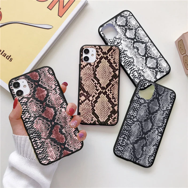 Snake Skin Case For Samsung Galaxy A12 A32 A52 A72 A70 A71 A50 A51 A40 A21S A31 A10 A20E S21 Ultra S9 S10 S20 FE Plus TPU Cover | Мобильные