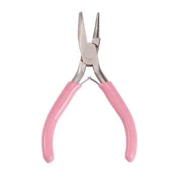 

2 in 1 Flat Nose & Needle Nosed Pliers Jeweler Split Ring Beading Bending Wrapper Looping Pliers Jewelry Making Tool