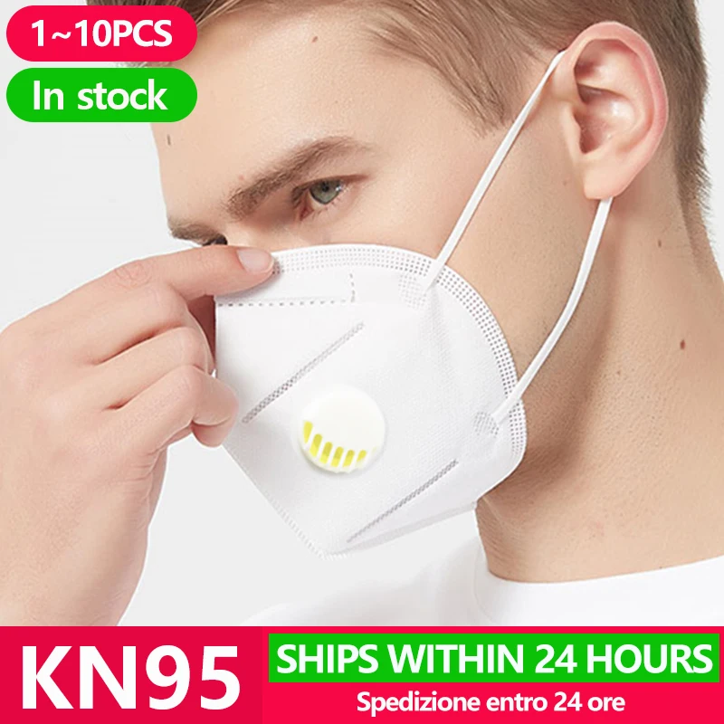 

KN95 Face Dustproof Anti-fog Protection Mouth Cover Facial Dust Pm2.5 Fpp2 Respirator Face Gas Masks Mascarilla Viru Disposable