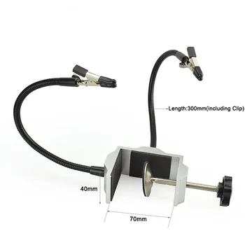 

Hot Bench Vise Table Clamp Soldering Helping Hands Soldering Station with 2pcs Flexible Arms for Circuit Board Welding Auxiliary