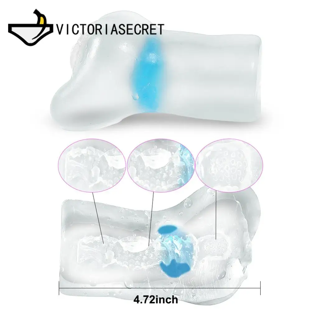 Soft Transparent silicone Sex Doll Male Masturbator 3D vagina for men realistic Pussy licking Adult Sex Toys Masturbating device