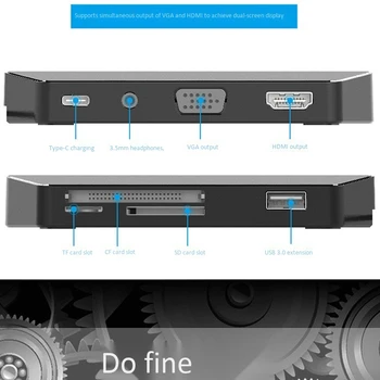 

Type-C Hub, Notebook Adapter 8-In-1 USB C to HDMI Multiport Adapter