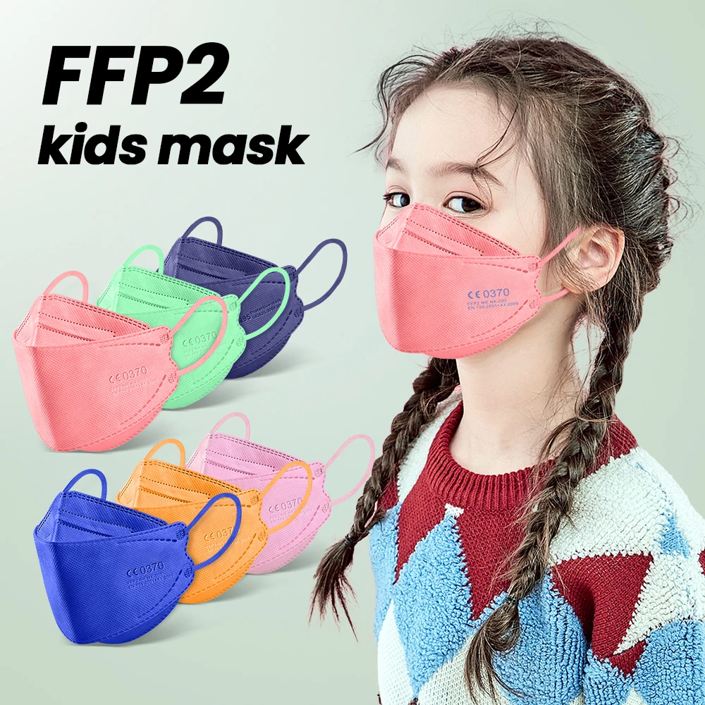 10-200PCS mascarillas niños CE FFP2 face Masks Children KN95 safe Reuseable Mouth Mask mascarilla fpp2 homologada 4 Layers mask 5