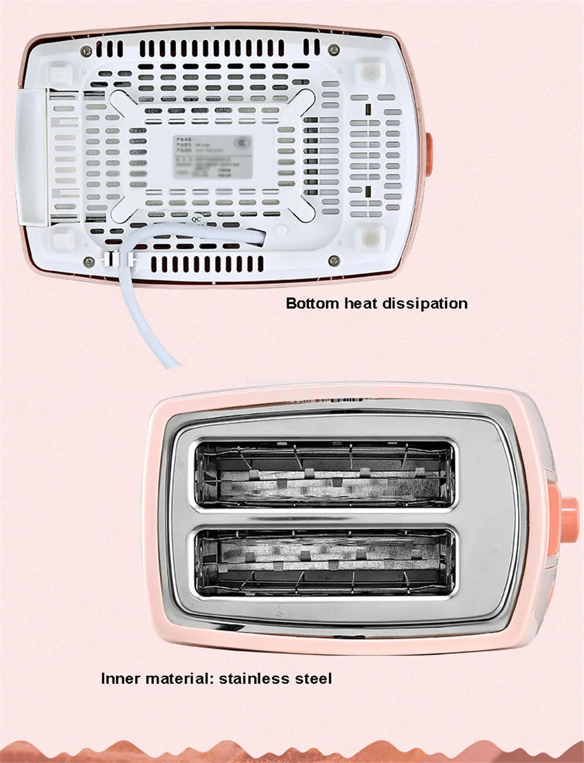 Духовка для выпечки хлеба машины 6-Шестерни Регулируемый Электрический домашний тостер Автоматическая тост на завтрак сэндвичница Функция подогрева