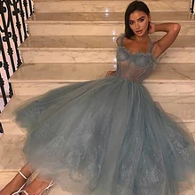 Милое серое вечернее платье длиной до колена на бретельках, вечерние платья, короткие элегантные вечерние платья для выпускного вечера