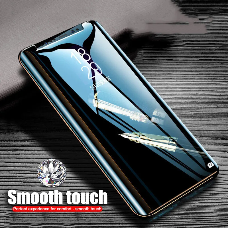 500D УФ жидкое изогнутое полное клеевое закаленное стекло для samsung Galaxy S8 S9 S10 Plus Lite Note 8 9 10 Защитная пленка для экрана