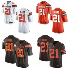 Кливленд стилизованная Высококачественная Мужская футболка Denzel Ward Browns