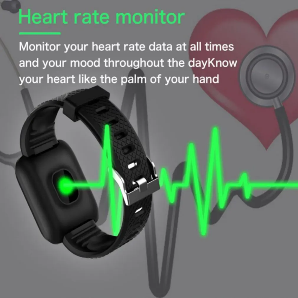 116Plus Smart Bracelet Waterproof Fitness Tracker Sports Watch Heart Rate Monitor Pedometer Smart Band Offline Payment Women Men