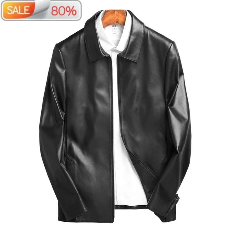 

Genuine Leather Men Real Sheepskin Coat Spring Short Motorcycle Jacket Korean Veste En Cuir Homme P-1-790 B21457
