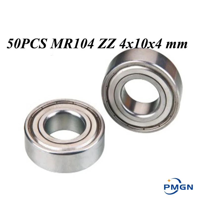 50 шт. MR104ZZ MR104 2RM L-1040 подшипник ABEC5 глубокий шаровой 4x10x4 мм Миниатюрный |