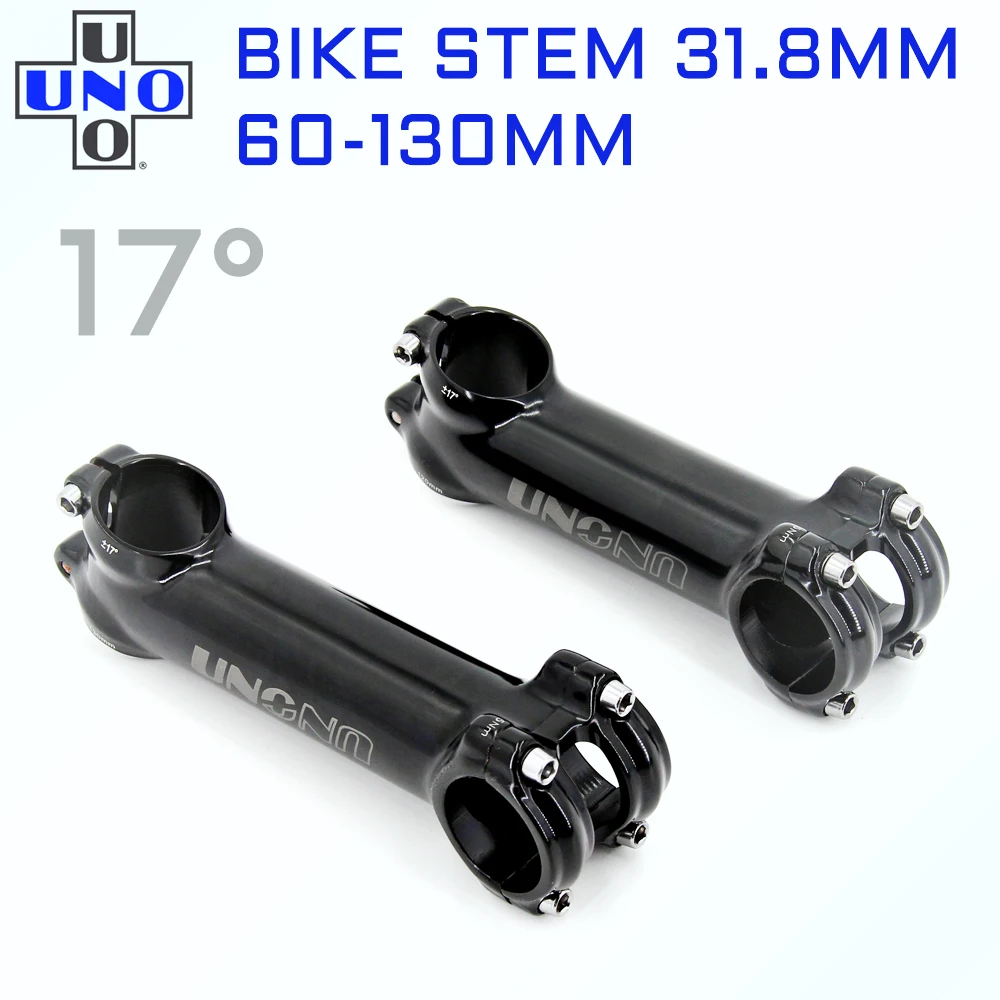 

UNO Bike Stem 17 degree for 28.6/31.8mm Riser Aluminum Alloy Bicycle Handlebar Stem MTB Bike Stem Cycling Equipment Potencia Mtb
