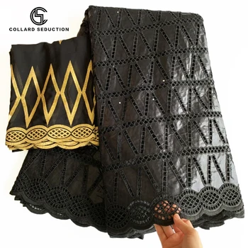 

CS Black Bazin dresses for women bazin riche fabric nigerian lace fabric 2020 high quality lace The new listing