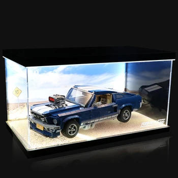 

Building Block Acrylic Display Box Dustproof Show Box for Ford GT Mustang Sports Car 10265 - Three Lights C Type(Display Box)