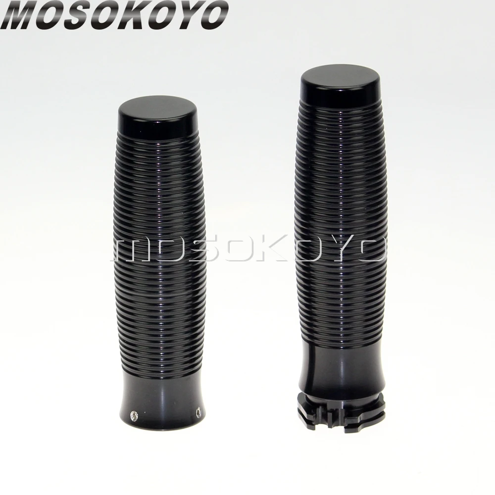 Черная заготовка алюминиевых мотоциклов 1 ''25 мм баров рукоятки для Harley Yamaha Honda Кафе Racer Triumph скремблер пользовательские ручки