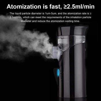 

Mesh Silent Atomizer Ultrasonic Hand-Held Atomizer for Children Portable Atomizer USB Humidifier with Built-in Battery