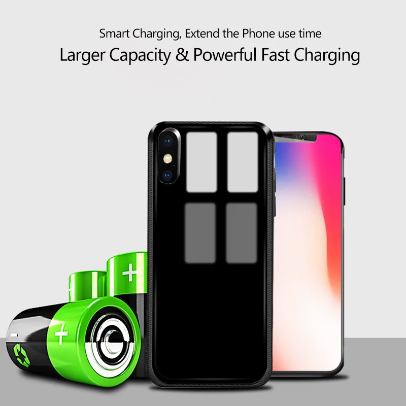 4800 мАч чехол для зарядного устройства для Iphone XS телефон внешний аккумулятор беспроводной зарядный чехол для аккумулятора поддержка прослушивания музыки
