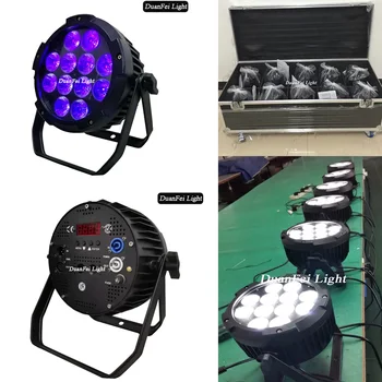 

With flycase 10pcs led par cans 12x18w rgbwa uv led power con par light no waterproof wash lyre par led rgwbauv