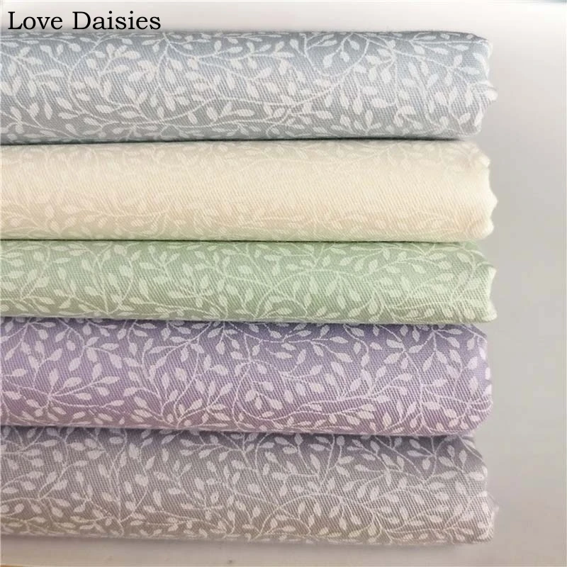 Хлопок пасторальный синий зеленый фиолетовый серый белый сережки-гвоздики с листочками ткани DIY для одежды платье Домашний декор ручной работы покрытие ручной работы