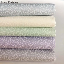 Хлопок пасторальный синий зеленый фиолетовый серый белый сережки-гвоздики с листочками ткани DIY для одежды платье Домашний декор ручной работы покрытие ручной работы