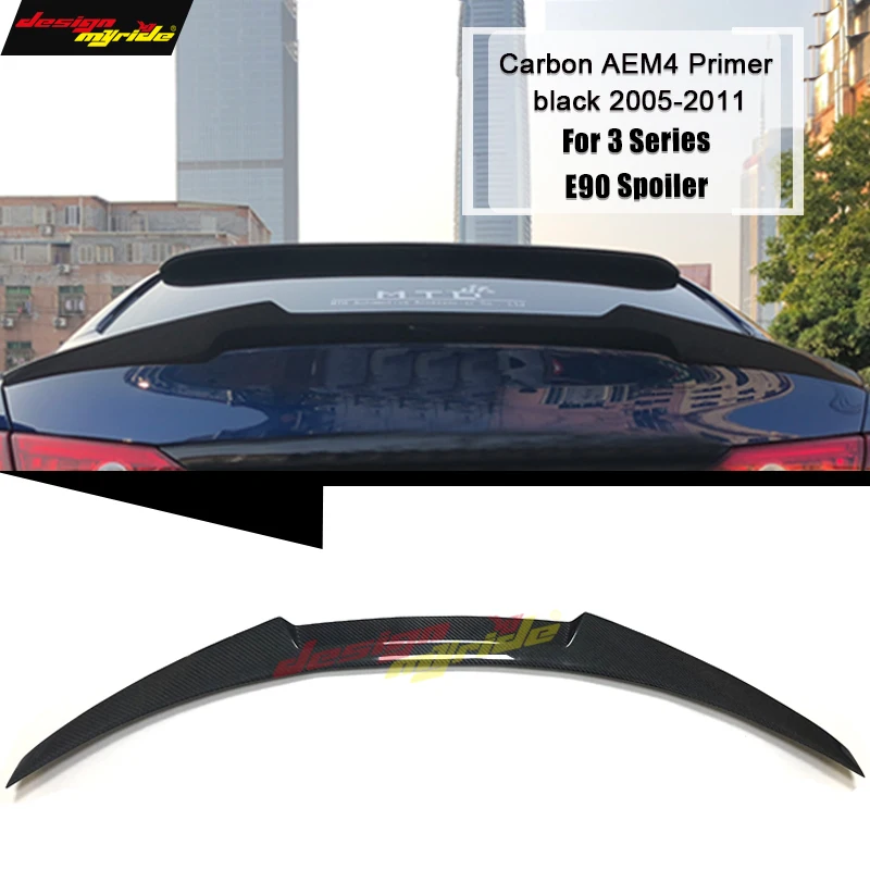 E90 Rear Trunk Boot Lip Spoiler Carbon Fiber M4 Style For BMW 3-Series 320i 325i 330i 335i 330d 335d Wing 2005-2011 | Автомобили и