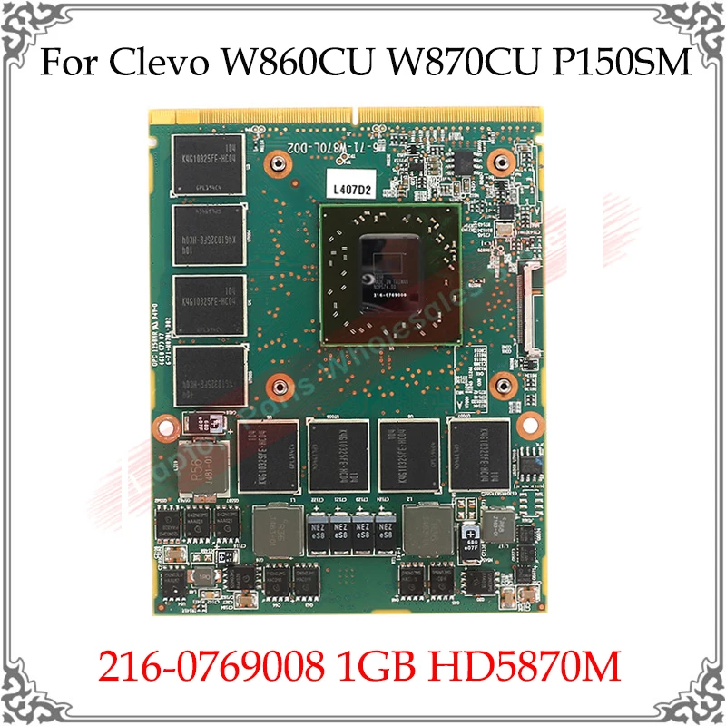 Оригинальная новая видеокарта 1 Гб HD 5870 HD5870 216 0769008 для Clevo W860CU W870CU P150SM 5870M HD5870M