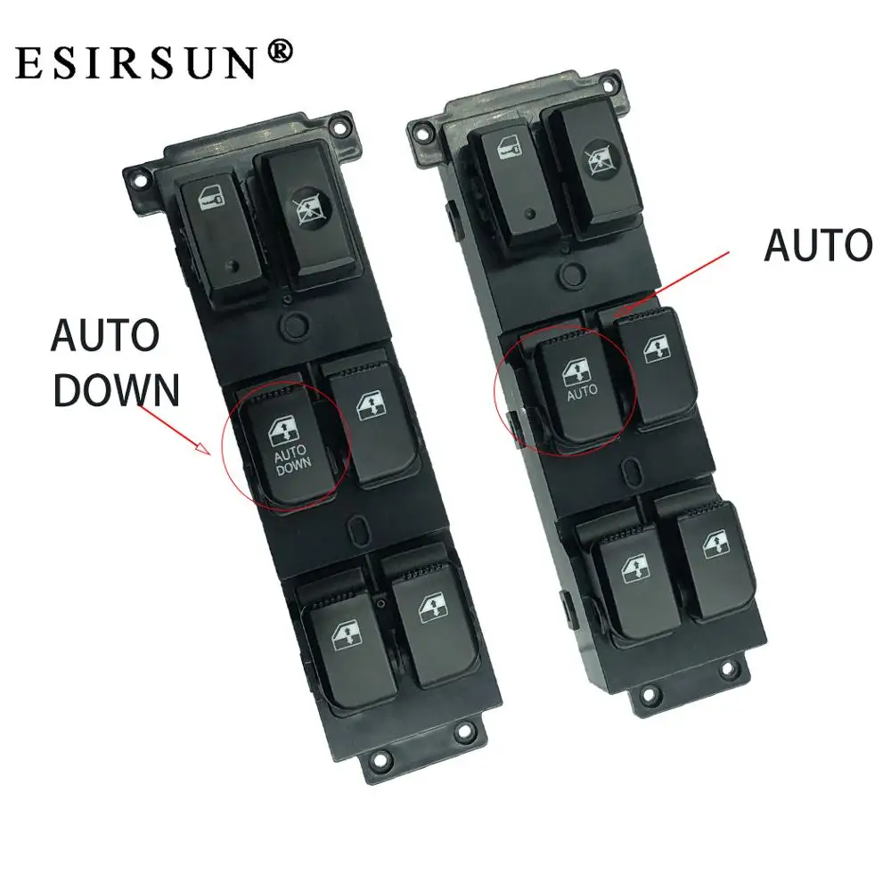 Esirsun Window Left Front Master Glass Lifter Control Switch Fit For Hyundai Santa Fe ,93570-2B140 , 93570-2B730 ,93580-2B000