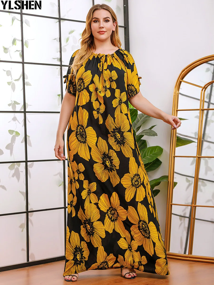 

Abaya Dubai Boubou robe longue Femme African Print Dinner Dresses for Women Ramadan Muslim Long Maxi Dress Turkey islam Clothing