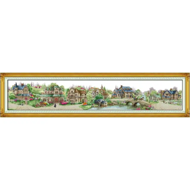 European Town Printed Cross Stitch Kits 8